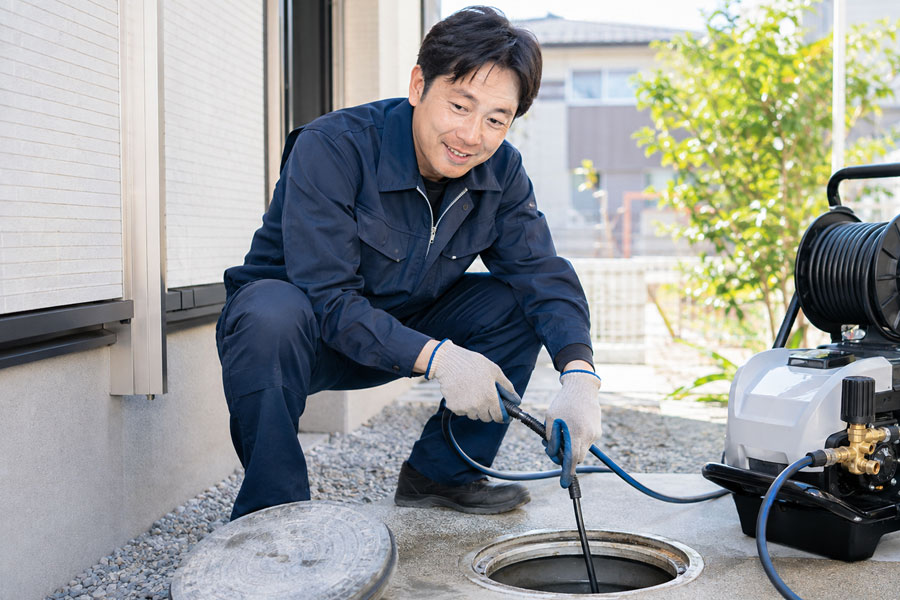 屋外排水・会所枡の高圧洗浄