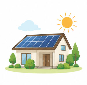 屋根の上の太陽光発電